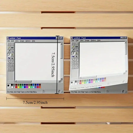 Sticky Notes3 Type 150Sheets Retro Computer Drawing Pad Square Design Perfect for Artists and Office Use Ideal for Creating by InterCyprus Trading Ltd