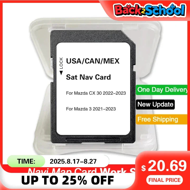 Garmin 16GB Navigation Map Update SD Card &ndash; North America CHINA / for Mazda 3 or CX-30
