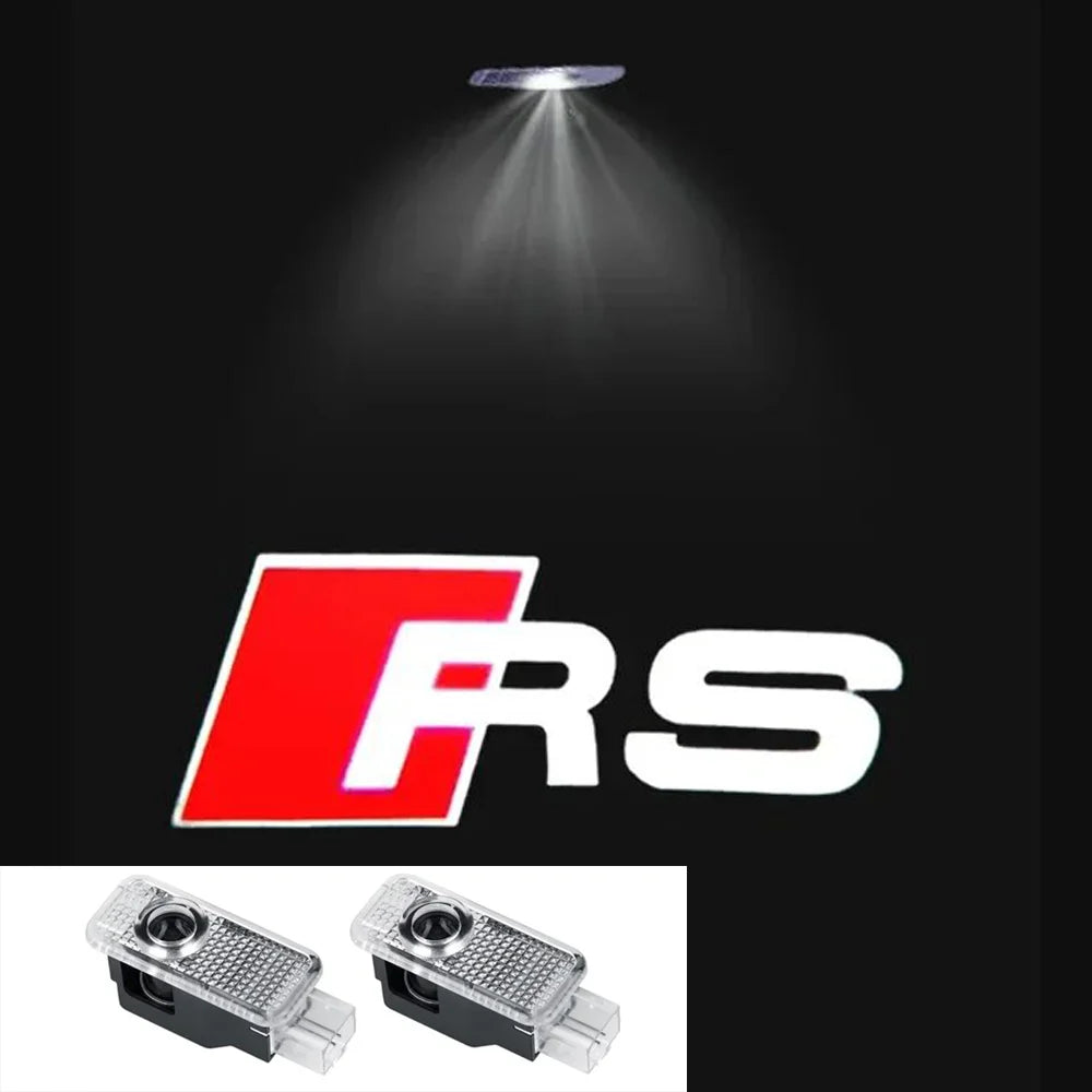 2pcs Audi Car Door Logo Projector Lights - HD Welcome Lamp 06