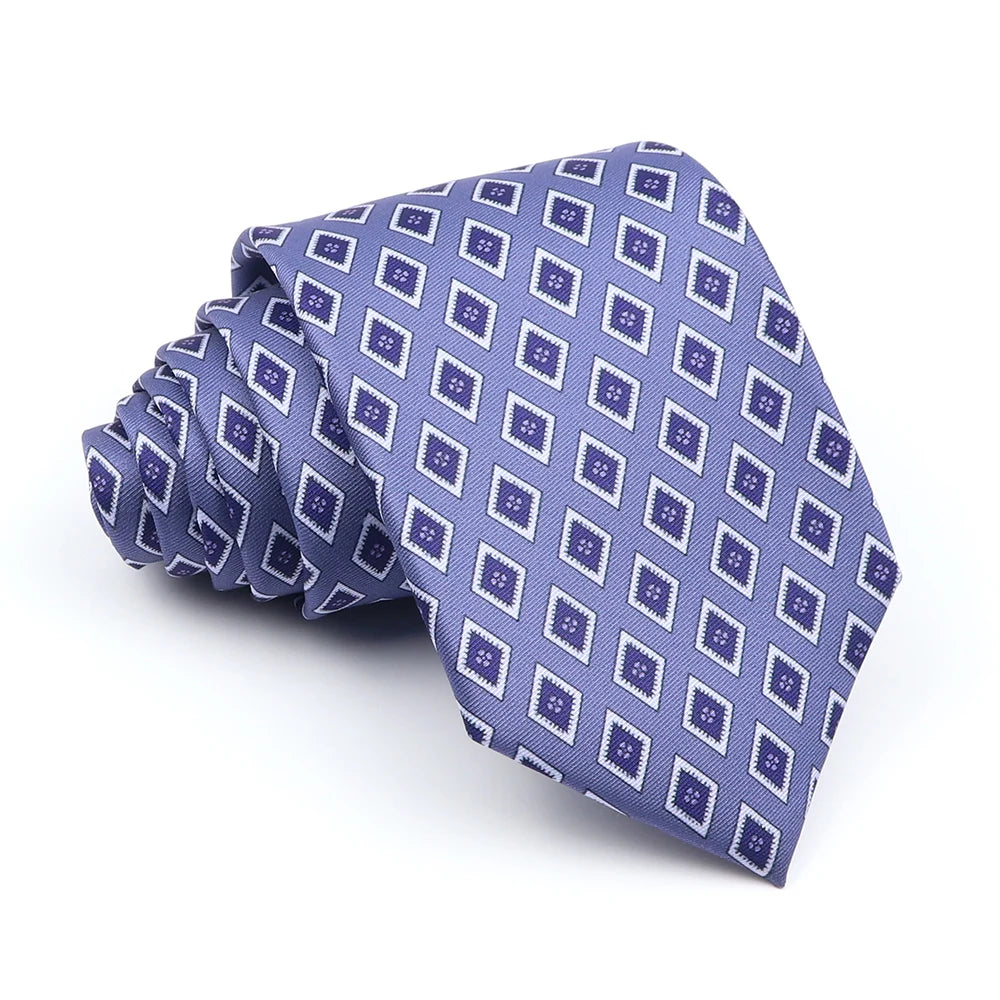 Super Soft Silk Floral Tie for Men in Red and Blue 11 / CHINA