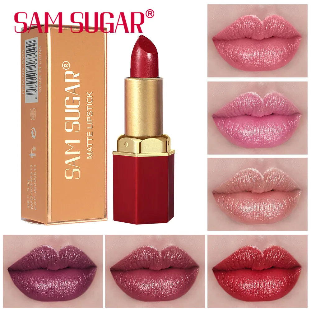 SAM SUGAR Velvet Matte Lipstick with Pearlescent Glitter