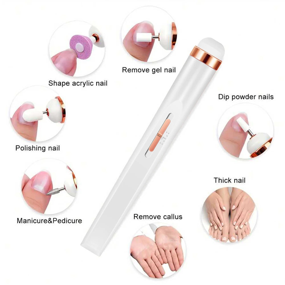 YIKOOLIN Portable Nail Drill &ndash; LED Light 4 Speed Adjustable