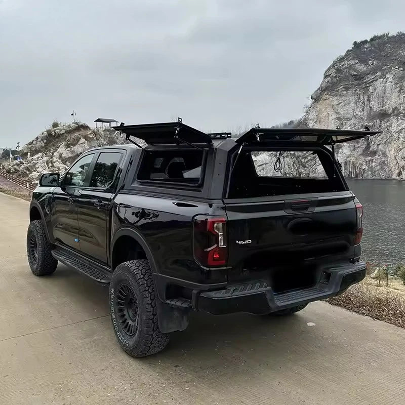 Portapacchi a piattaforma per cassone di pickup con copertura per scatola, telaio a piattaforma, robusto e di alta qualità