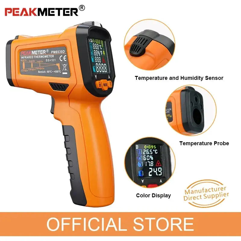PeakMeter PM6530D Digital Infrared Thermometer Non Contact
