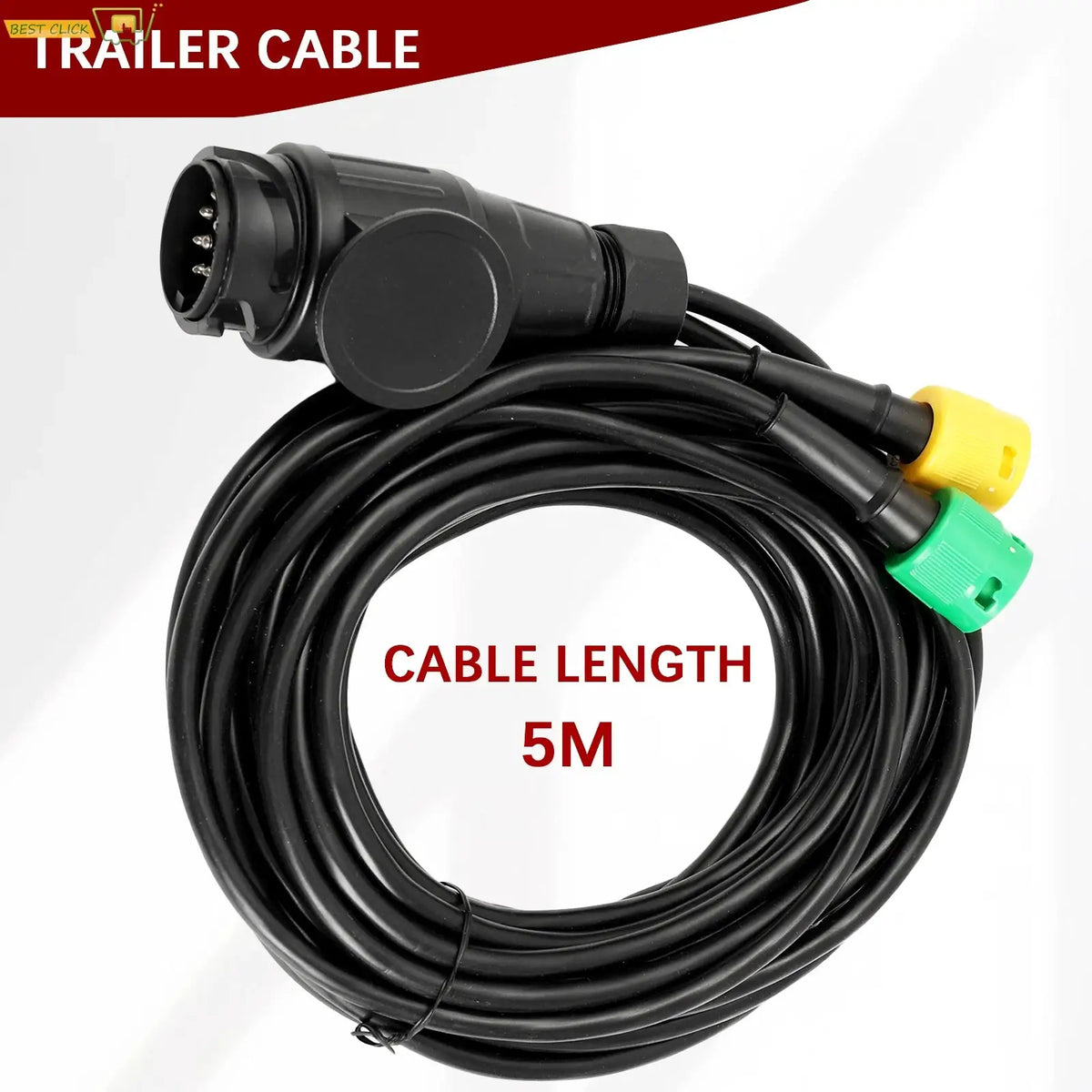 5M 13-Pin 2x5-Pin Trailer Wiring Harness Kit For Towing Electric Connector Bayonet Plugs Universal Trailers Light by InterCyprus Trading Ltd