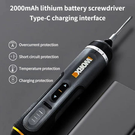 Worx 4V Mini Electric Screwdriver Set with USB Rechargeable Feature