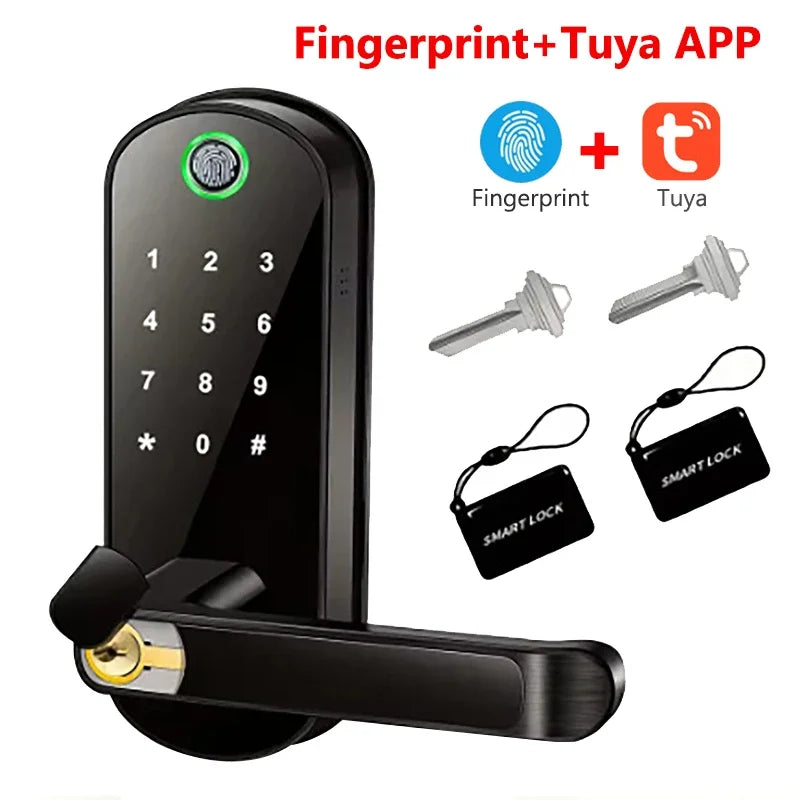 Tuya Smart Fingerprint Door Lock GS313 - Keyless Entry Tuya Fingerprint-B