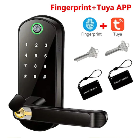 Tuya Smart Fingerprint Door Lock GS313 - Keyless Entry Tuya Fingerprint-B