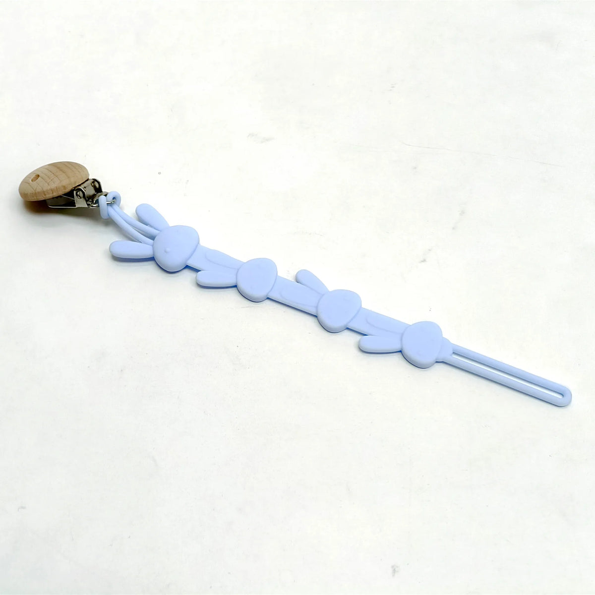 Silicone Pacifier Chain &ndash; Anti-Drop Teether Clip sky blue