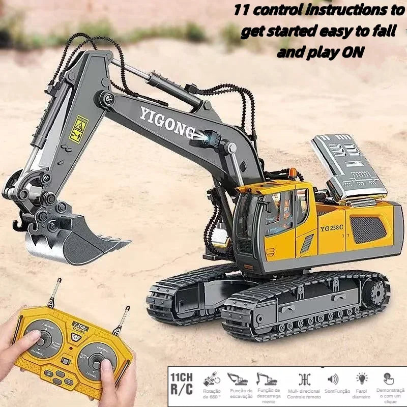 Drift RC 4x4 Off Road Excavator Stunt Car for Kids - Transforming Remote Control Vehicle