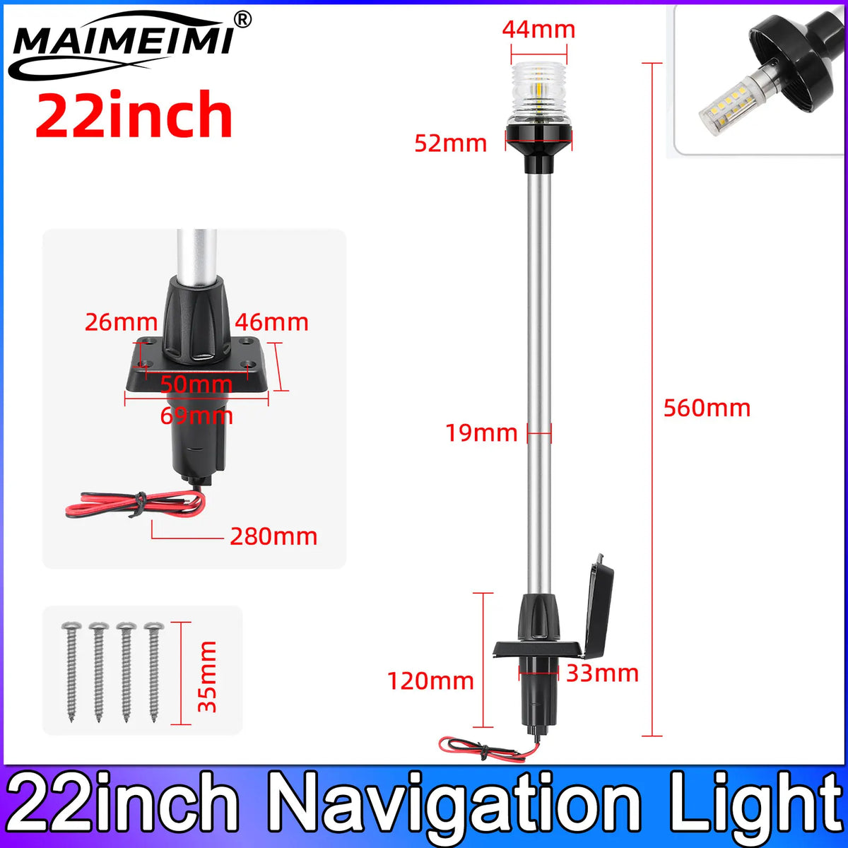 22 Inch Boat Navigation LED Light - Anchor &amp; Marine Safety | MAIMEIMI H0230