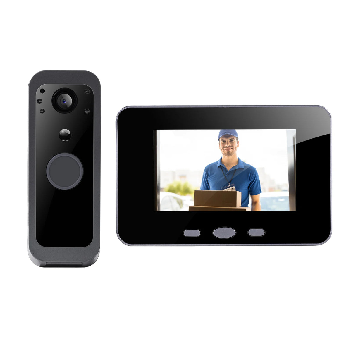 Tuya Wireless Doorbell Outdoor 5 Inch Screen &ndash; PIR Motion standard / 400VK