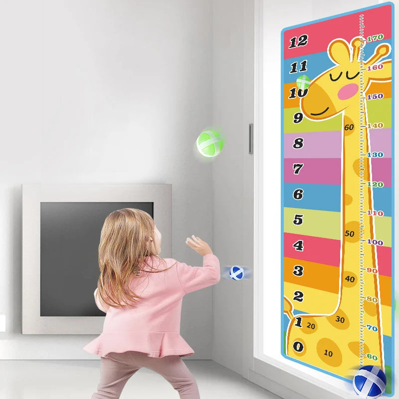 Montessori ögontavla tillväxtdiagram leksak för barn i åldern 2 till 6, inomhus utomhus gjord av tyg kastboll brädspel