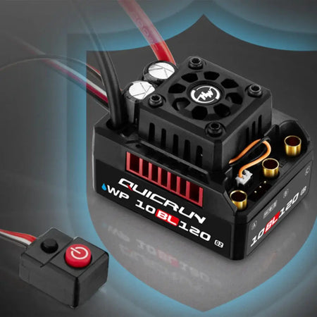 Hobbywing QUICRUN WP 10BL120 G2 120A 2-4S Lipo Speed Controller Brushless ESC Sensorless for 1/10 1/12 RC Car Toy Spare Part by InterCyprus Trading Ltd