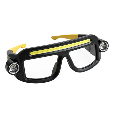 Rechargeable COB LED Glasses Headlight TYPE C Waterproof Lightweight Adjustable Angle Work Lamp for Car Maintenance Repair by InterCyprus Trading Ltd