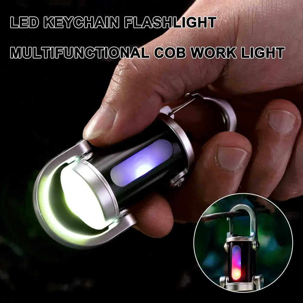 LED Keychain Flashlight &ndash; Multifunctional Work Light for Outdoor Activities