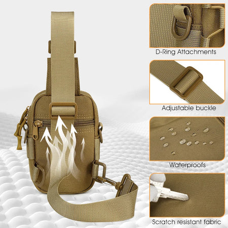 Tactical Sling Front Chest Bag &ndash; Water Bottle Pouch