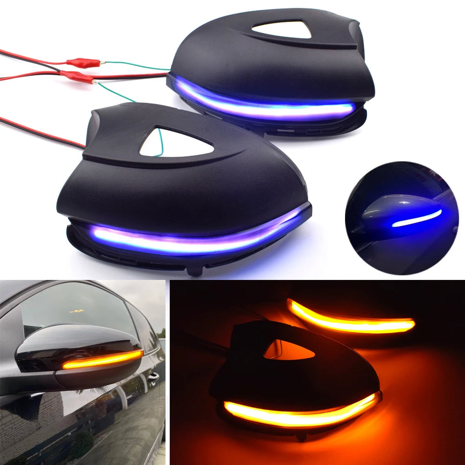 Luces de señal de giro T10 LED para VW Golf MK6 GTI Touran bombilla del espejo lateral