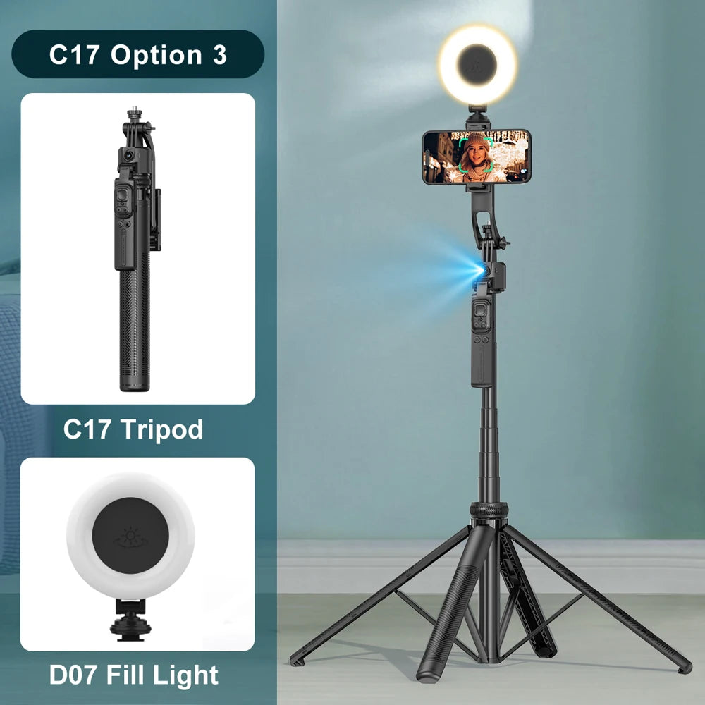 C17 Tripod for Mobile Phone Camera &ndash; 360 Degree Rotation with Wireless Remote C17 0ption 3 / CHINA