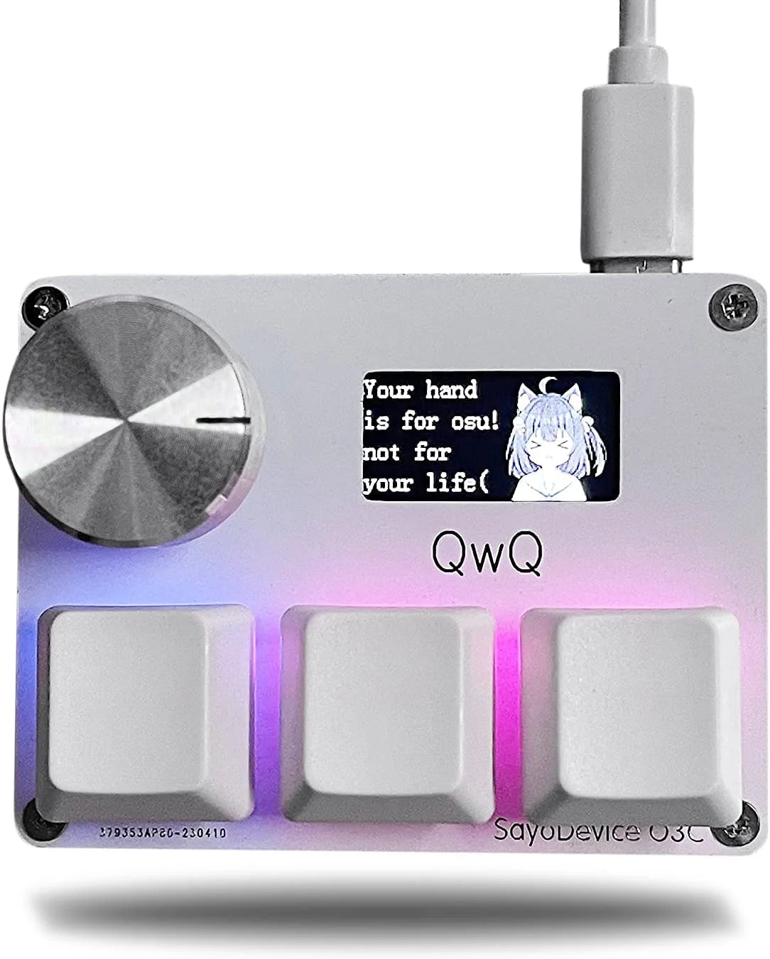 O3C SayoDevice OSU &ndash; Rapid Trigger Pink Magnetic Switches WHITE