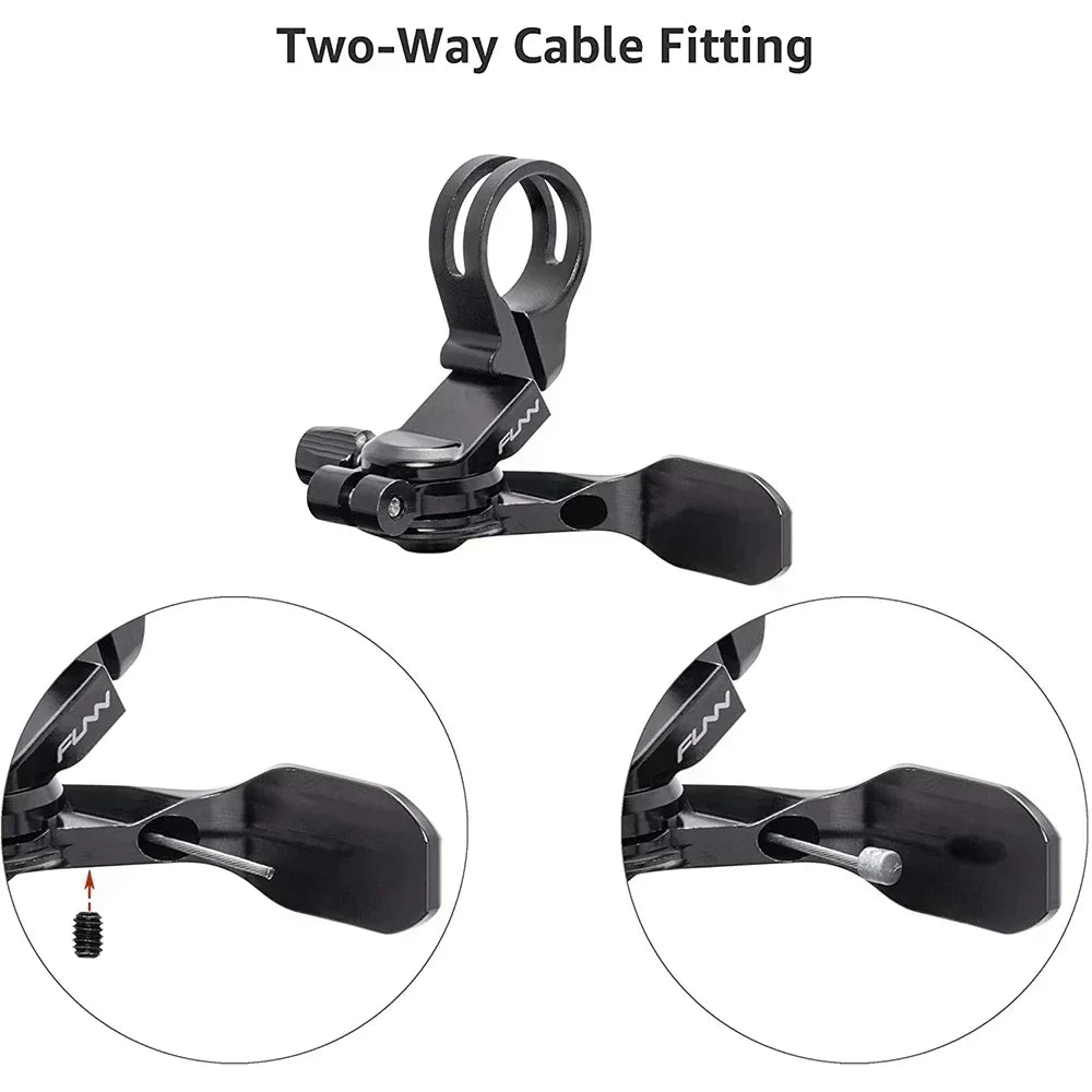 Bike Dropper Mountain Seatpost 4 Way Mount CNC Remote Lever Kit &ndash; Lightweight Versatile Control