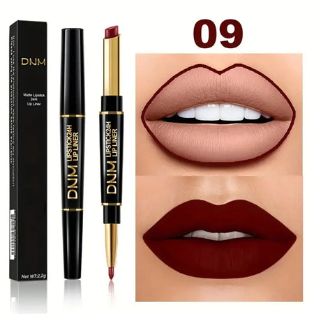 Double-ended Waterproof Lipstick &amp; Liner - High Pigment for Lasting Colour 09