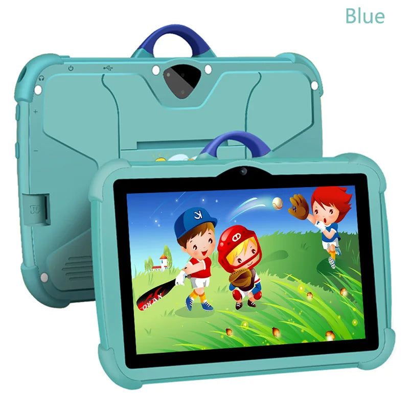Cartoon Pattern Kids Tablet 7 Inch Quad Core &ndash; Ultra Slim Blue / Standard Version / CHINA