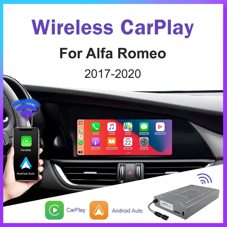 Alfa Romeo Stelvio Giulia Wireless CarPlay Android Auto Retrofit Module