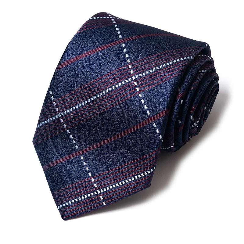 Fashion Blue Stripe Print Necktie for Men 12615-255