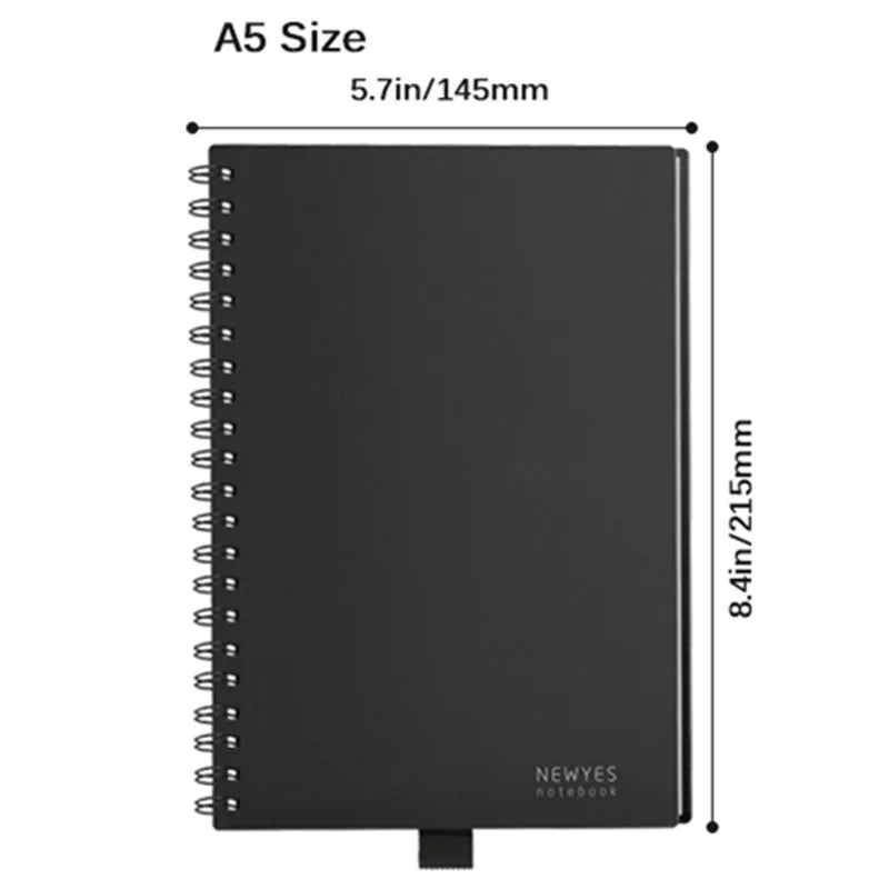 Reusable Notebook with Cloud Storage - Erasable, Waterproof, Smart Diary in A4/A5/A6 PP-A5 Size