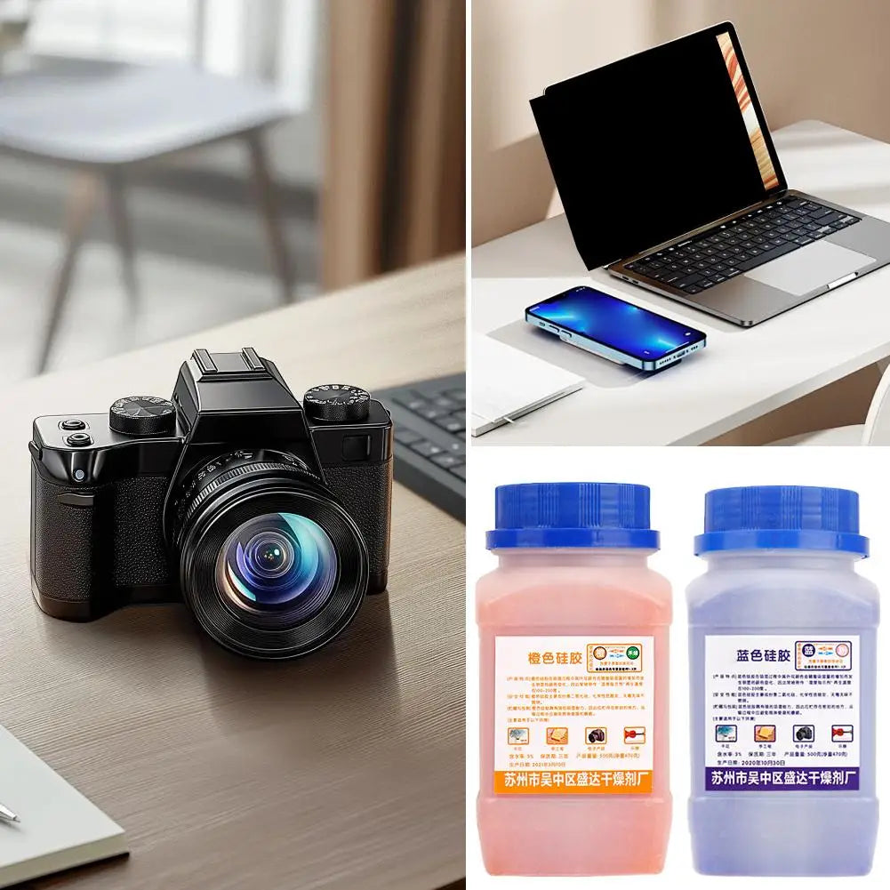 500g Waterproof Moisture Absorber &ndash; Intelligent Color-Changing Silica Gel Beads