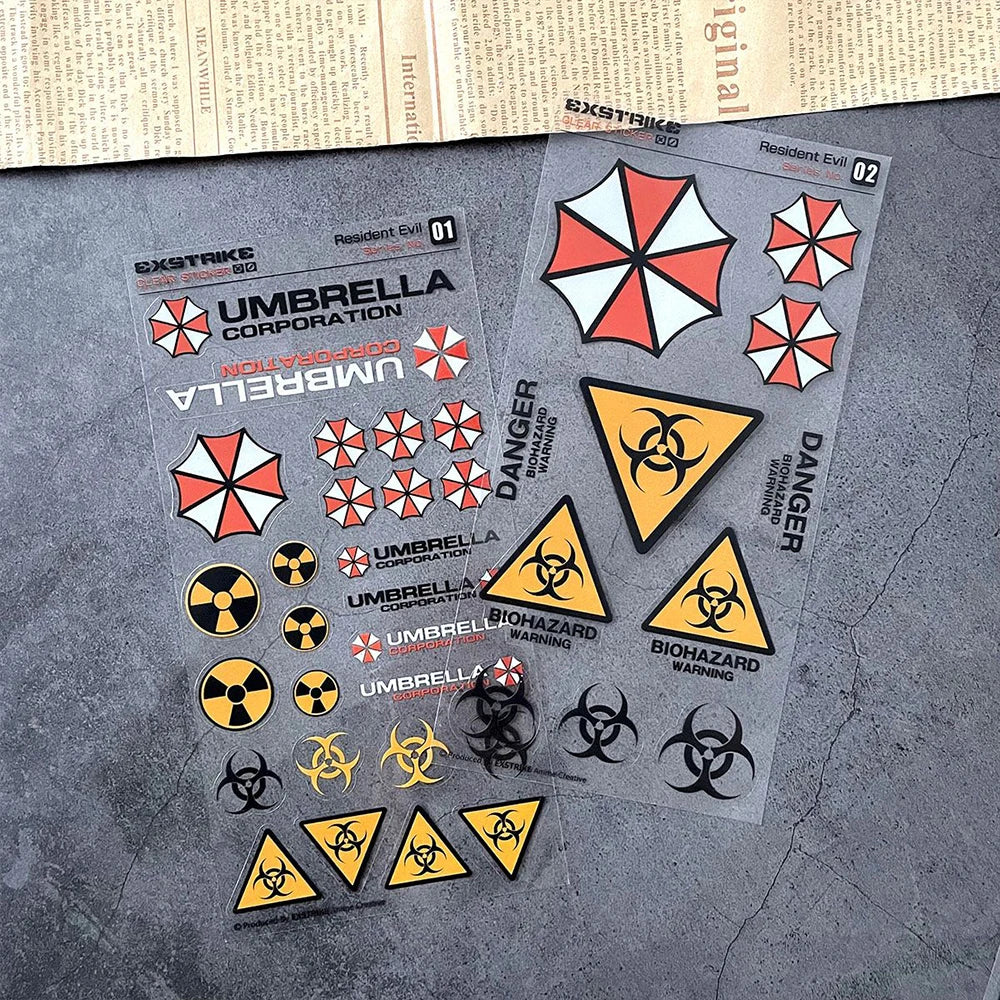 Reflective Resident Evil Umbrella Decals for Motorcycles &amp; Helmets