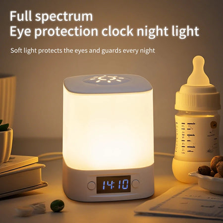Rechargeable Touch Control Night Lamp with Clock Display