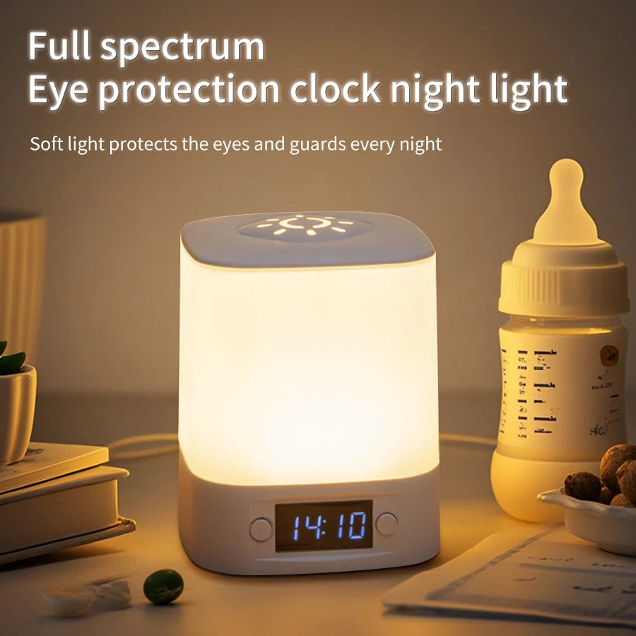 Rechargeable Touch Control Night Lamp with Clock Display