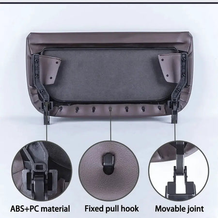For BMW 5 7 GT Series 2009-2017 F10 F11 F01 F02 F07 Car Seat Back Panel Leather Backrest Storage Pocket Cover by InterCyprus Trading Ltd