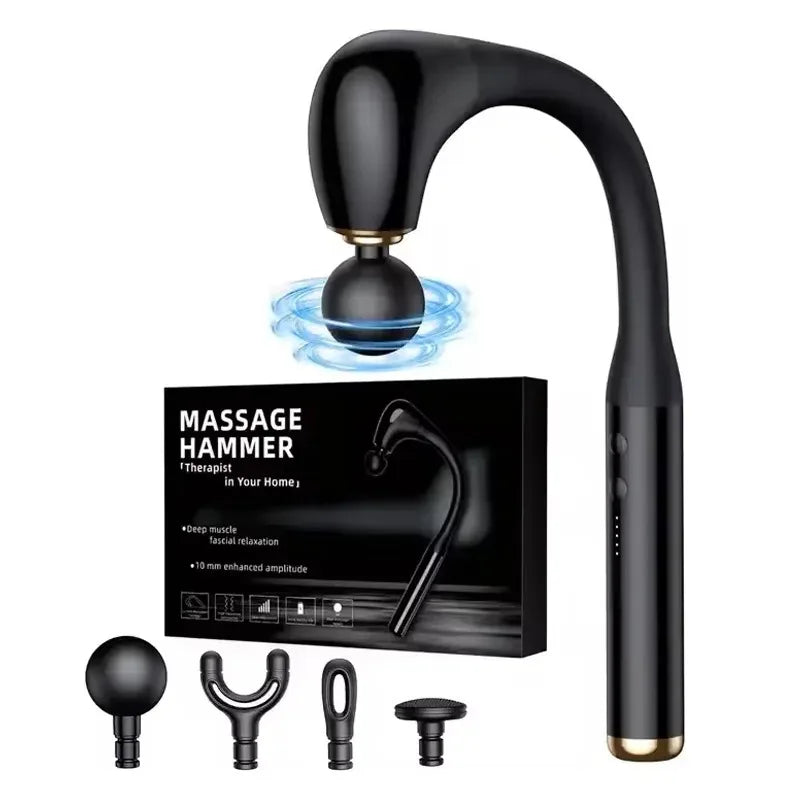 Fascia Gun Portable Deep Tissue Massage - Extended Handle Fascial Massage Gun