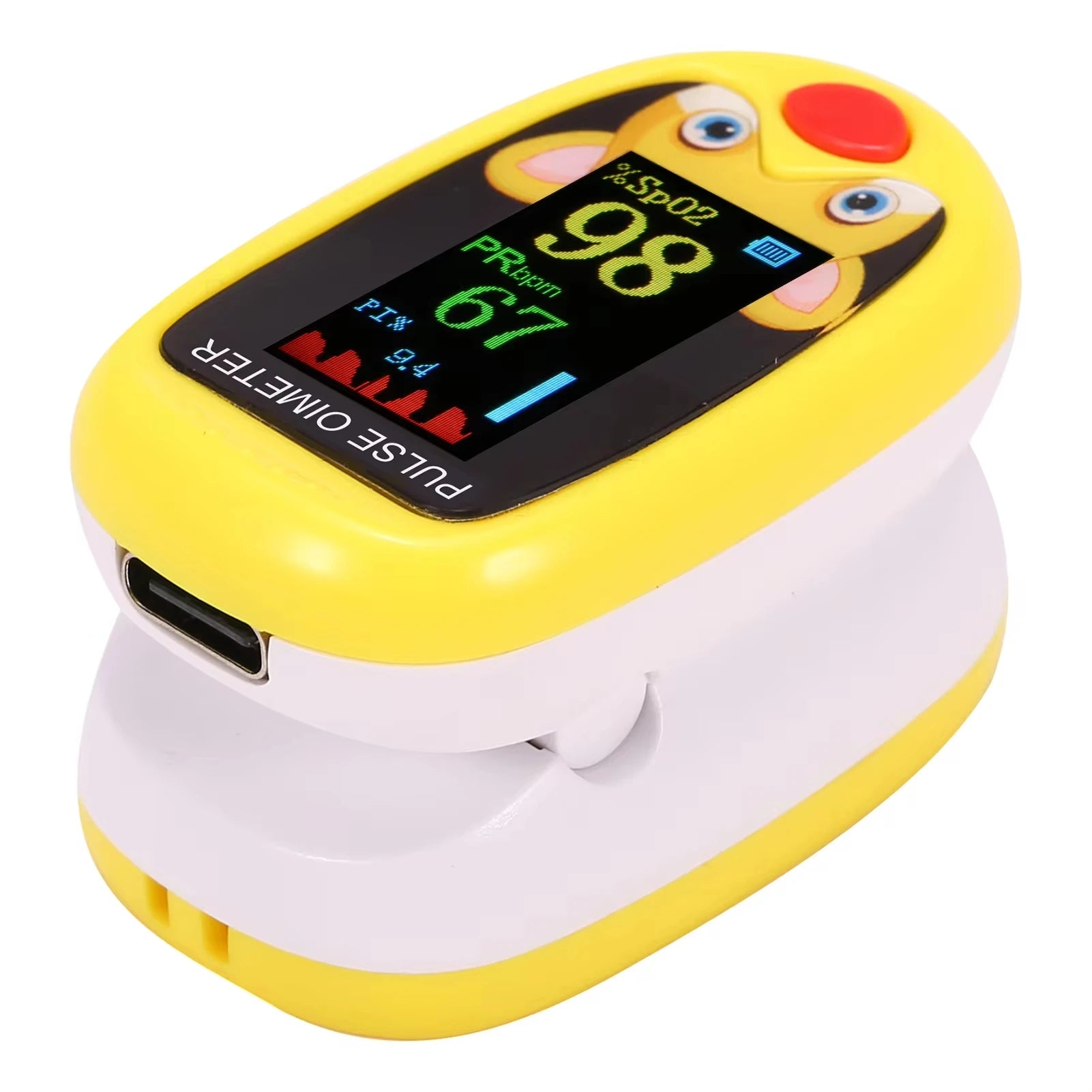 ABX Finger Clip Pulse Oximeter &ndash; Pediatric LED Monitor YELLOW