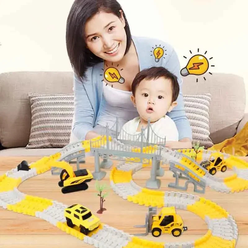 137-467Pcs Children Track Toy Car Kit - Educational Kit