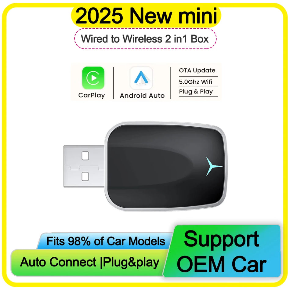 Toyota Ασύρματος Προσαρμογέας CarPlay 2-σε-1 Android Auto Mini Box