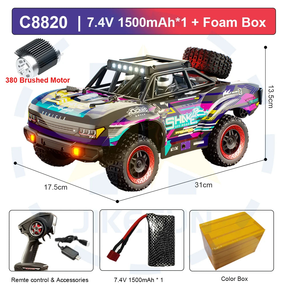C8820 1/18 RC Car &ndash; High Speed 31kmh 4WD Off Road Terrain Brushed Foam PL