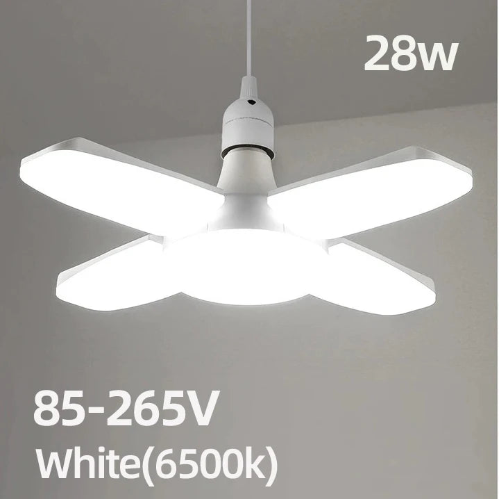 E27 Fan Foldable 28/60W LED Bulb &ndash; Ultra Bright 6500K 85-265V 28w
