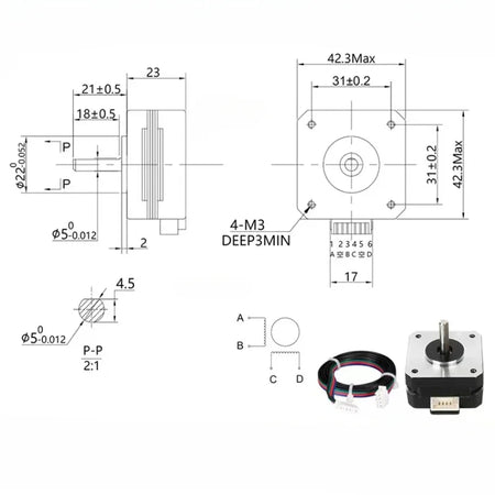 Nema17 42BYGH23 &ndash; Exceptional Precision for 3D Printing and CNC Engraving