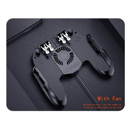 Smartphone Game Trigger Controller with Cooling Fan for FPS PUBG - iOS &amp; Android With fan