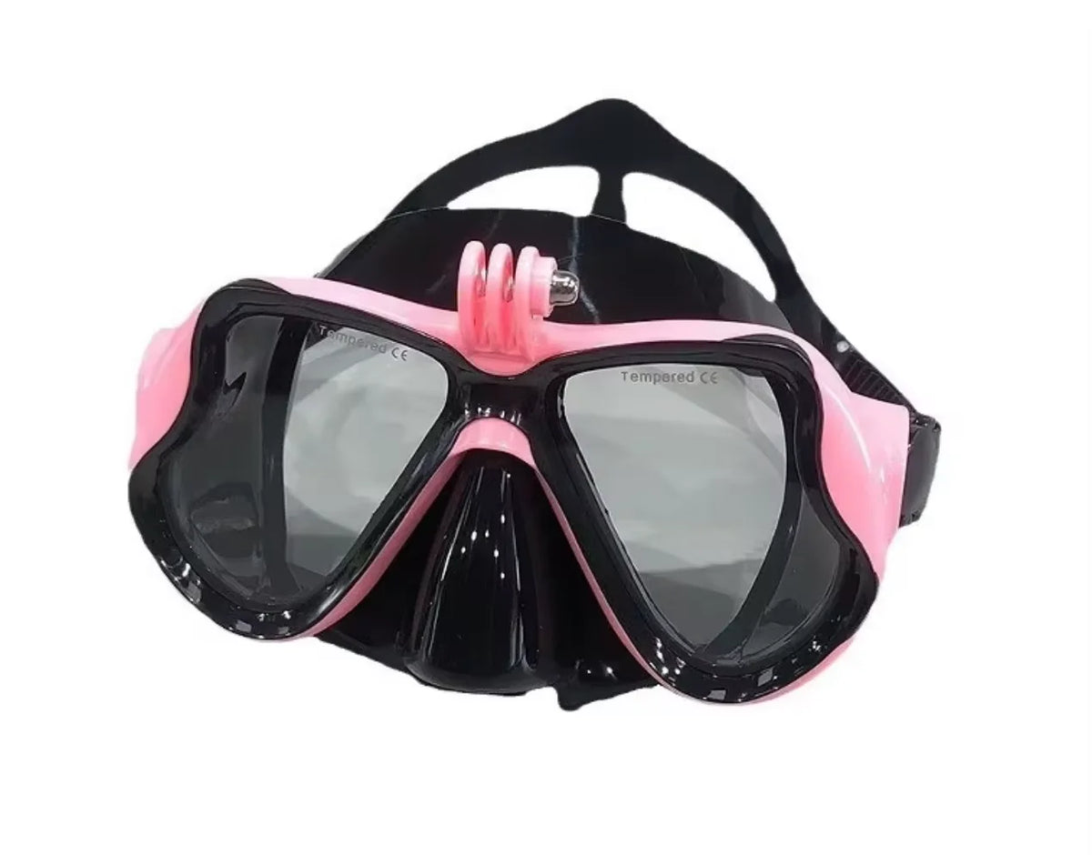 Underwater Camera Diving Mask &ndash; High Waterproof Performance pinkish-black