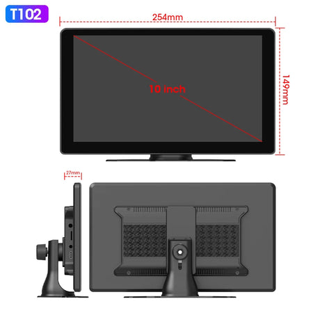 JMCQ 10 Inch CarPlay Screen &ndash; Wireless CarPlay Android Auto