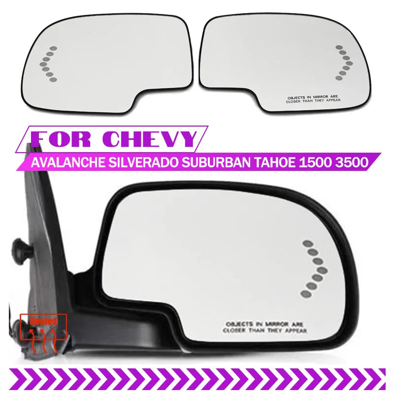 Siltināta durvju spārna aizmugurējā skata spoguļa stikls priekš Avalanche Tahoe