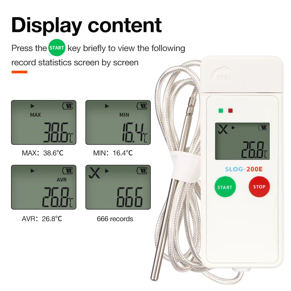 Ultra Low Temp Data Logger &ndash; LCD Display USB Temp Recorder