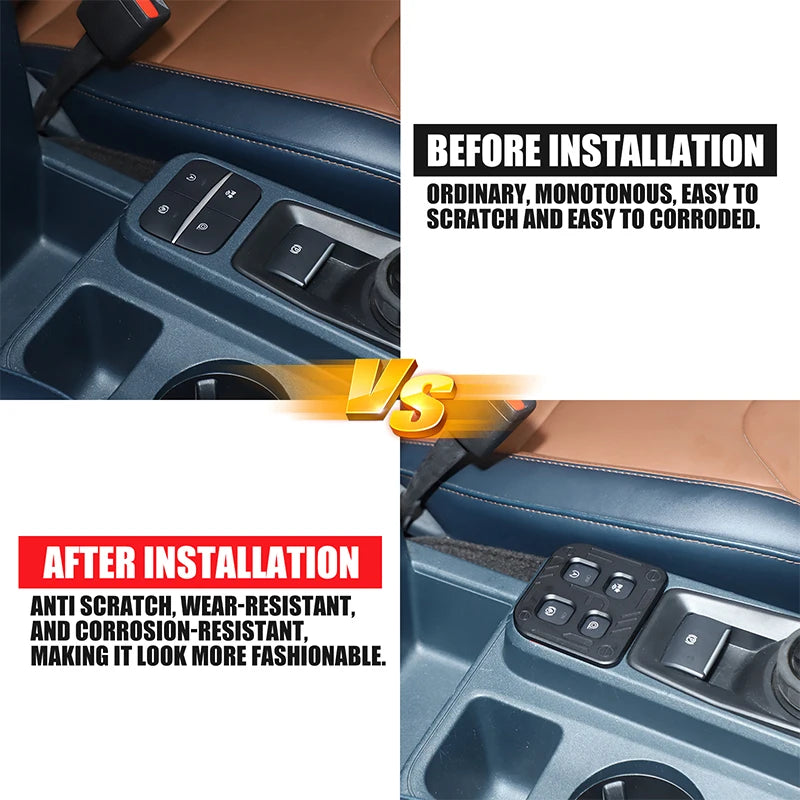 Tampa de Botão Start Stop Preta de Alumínio Ford Maverick 2022