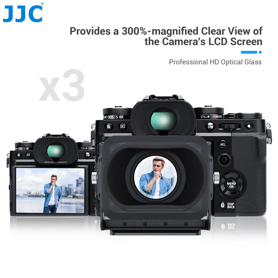 JJC 3X LCD Viewfinder for Cameras - Fits Sony, Nikon, Canon