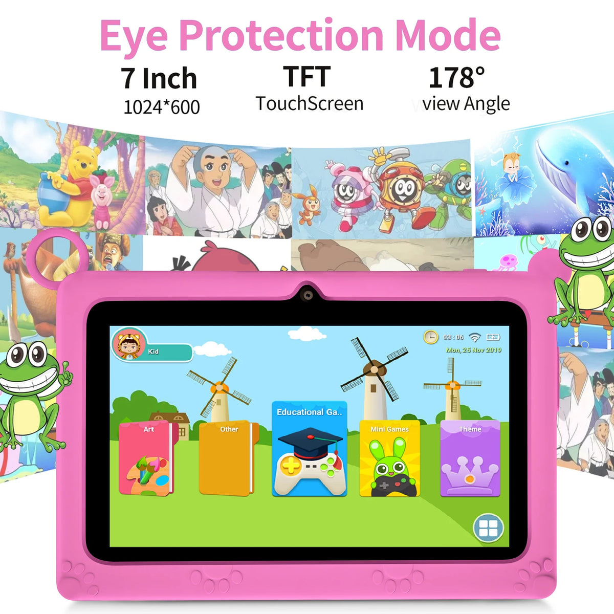 BDF Children's Tablet 7 Inch Google Learning &ndash; Quad Core